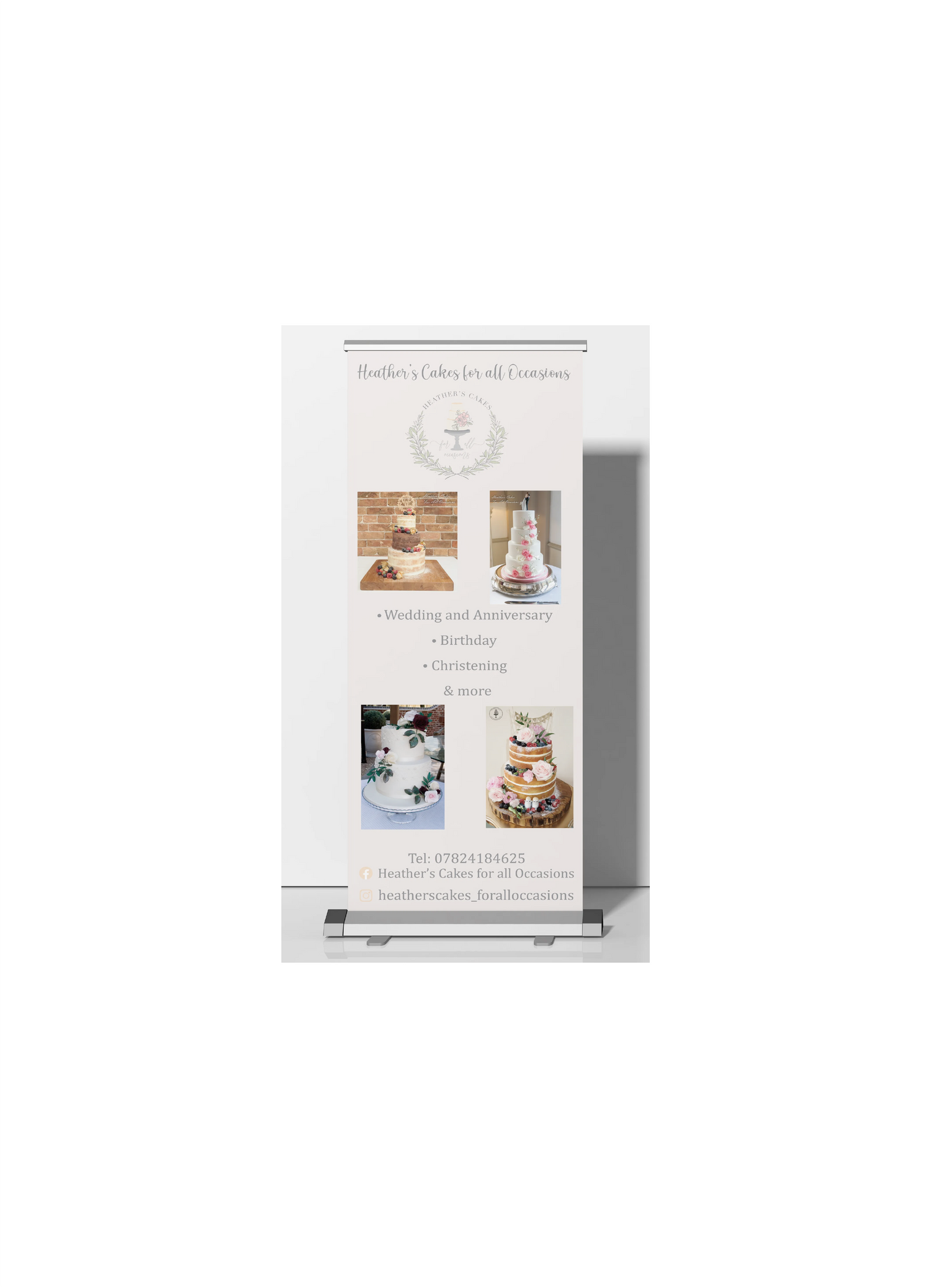 Pull up banner with business info and images 