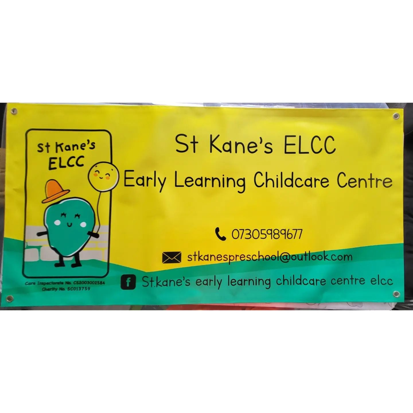 PVC Banner for a school to show contact info