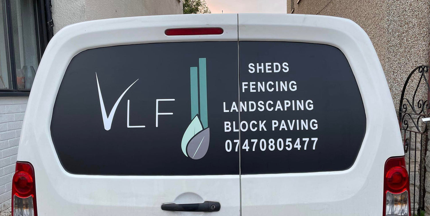 vehicle graphic applied to rear of vav